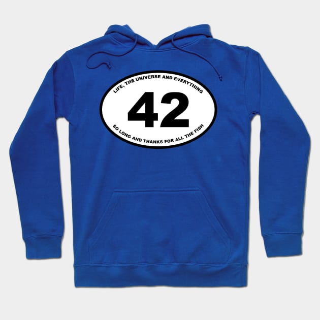 The Answer is 42 (Oval) Hoodie by RetroZest